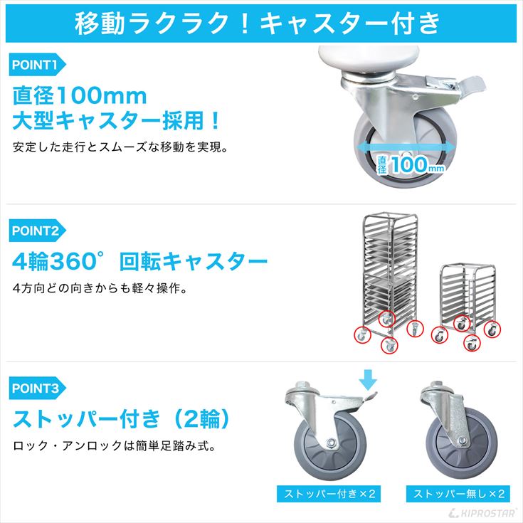 業務用ステンレス製ホテルパンラックカート18段 PRO-DR – 厨房用品