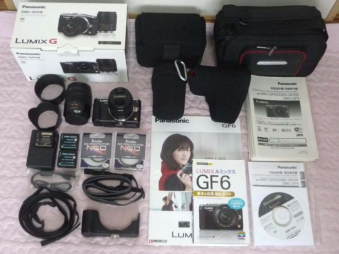 Panasonic LUMIX DMC-GF6W-K 及び アクセサリー他 パナソニック LUMIX DMC-GF6W-K ダブルズームレンズキット [ブラック