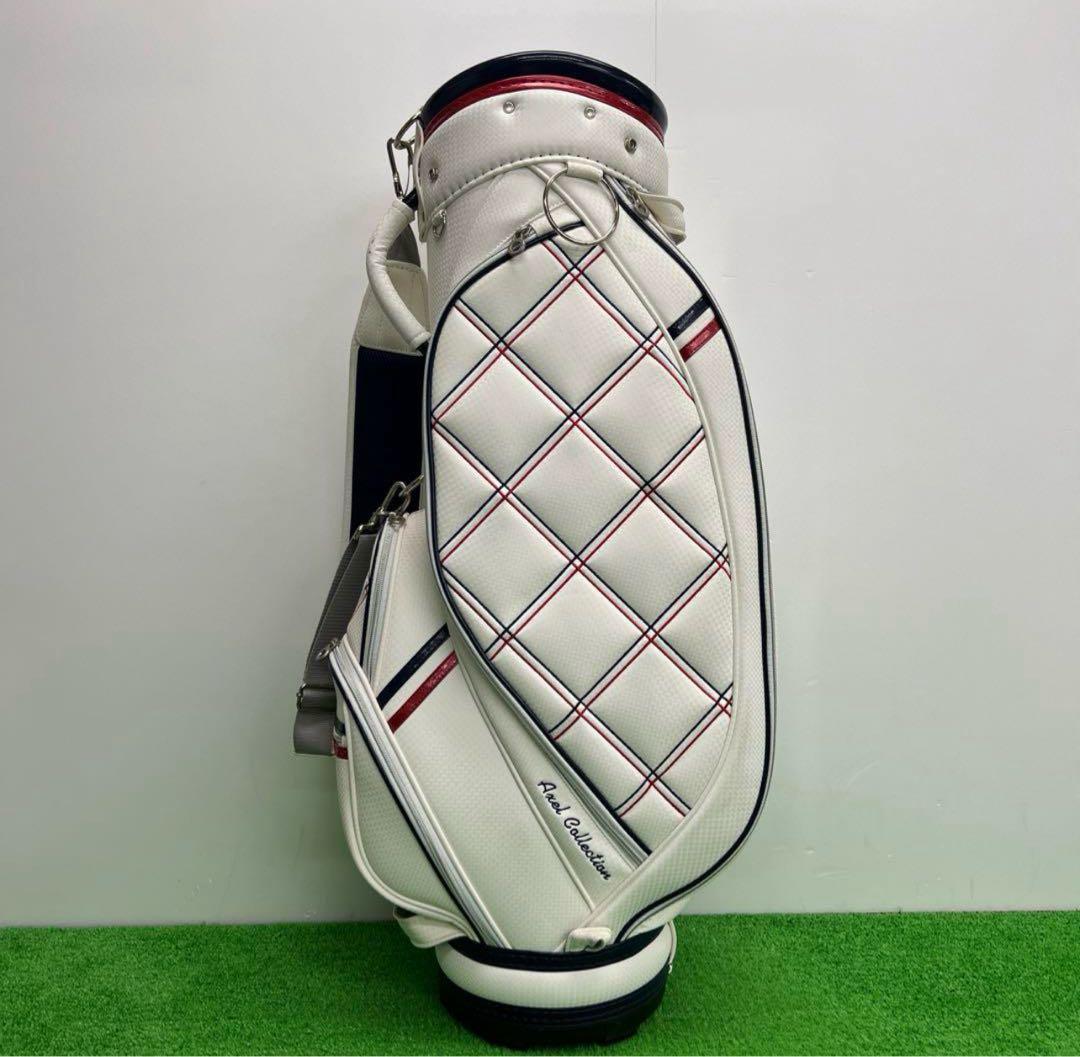 Axel collection 9インチ　ホワイト×ブルー×レッド AXELアパレルコレクション2024秋冬 – つるやゴルフ